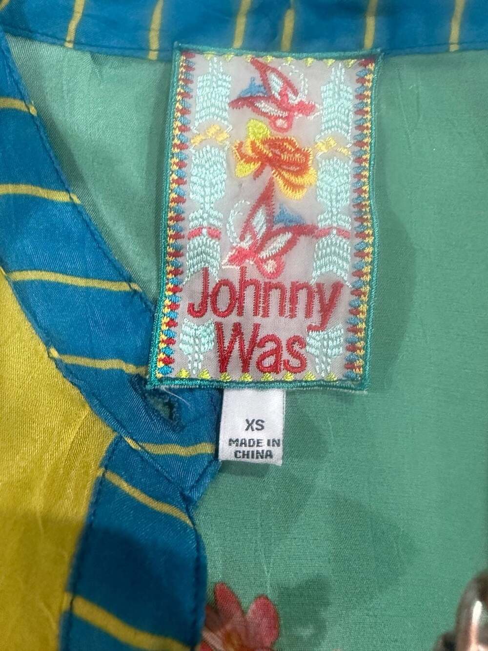 Johnny Was Panya Karis Floral Cupra Rayon Button Down Blouse XS Boho Top - Picture 4 of 9